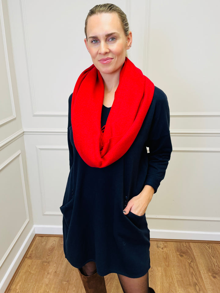 "MILLIE" Fine Knit Tunic-Navy