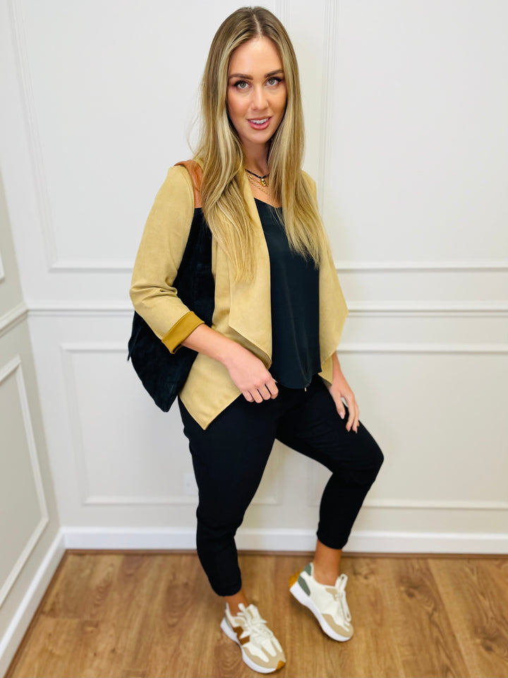 "CROSBY" Short Jacket-Camel