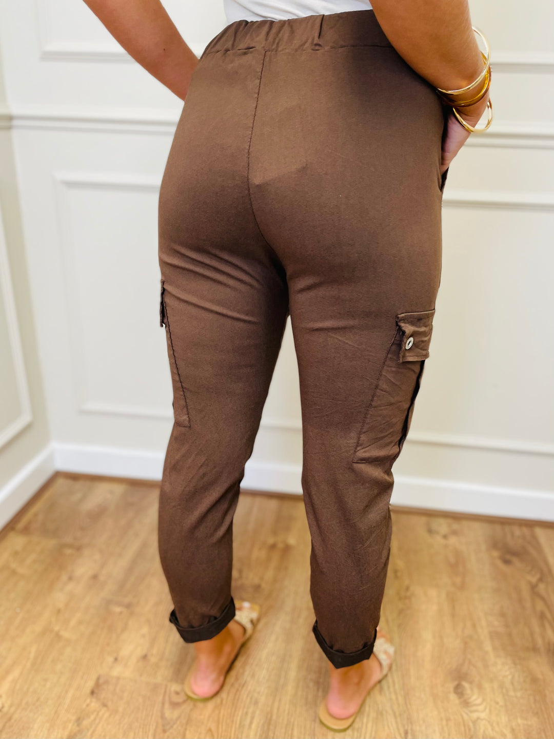 "CARMELA" Cargo MAGIC Trouser-Brown