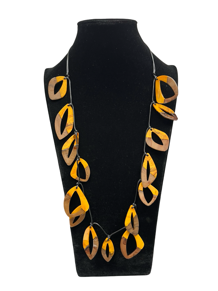 Orange Long Statement Necklace