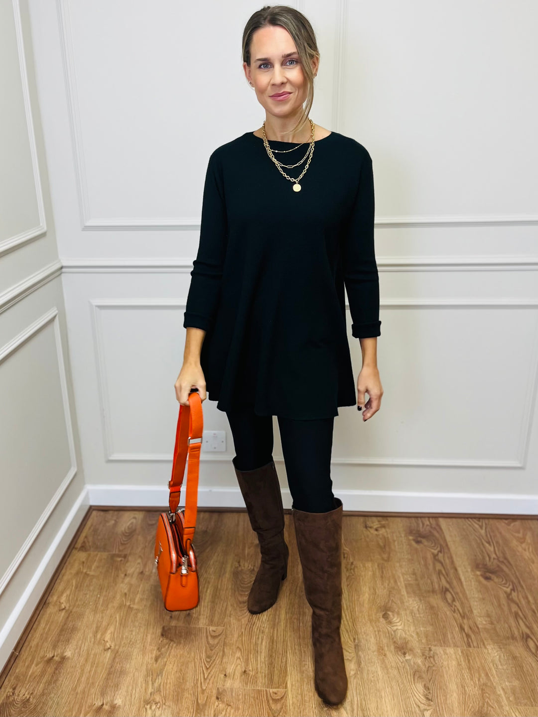 "HARRIET" Basic Soft Jumper-Black