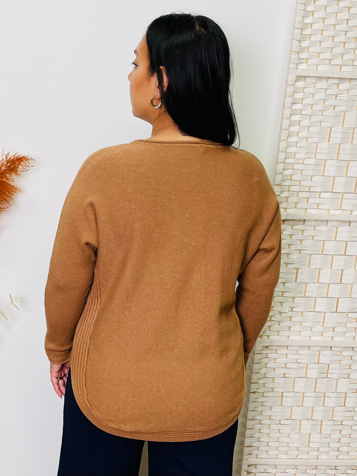 "CLEO" Soft Jumper-Camel