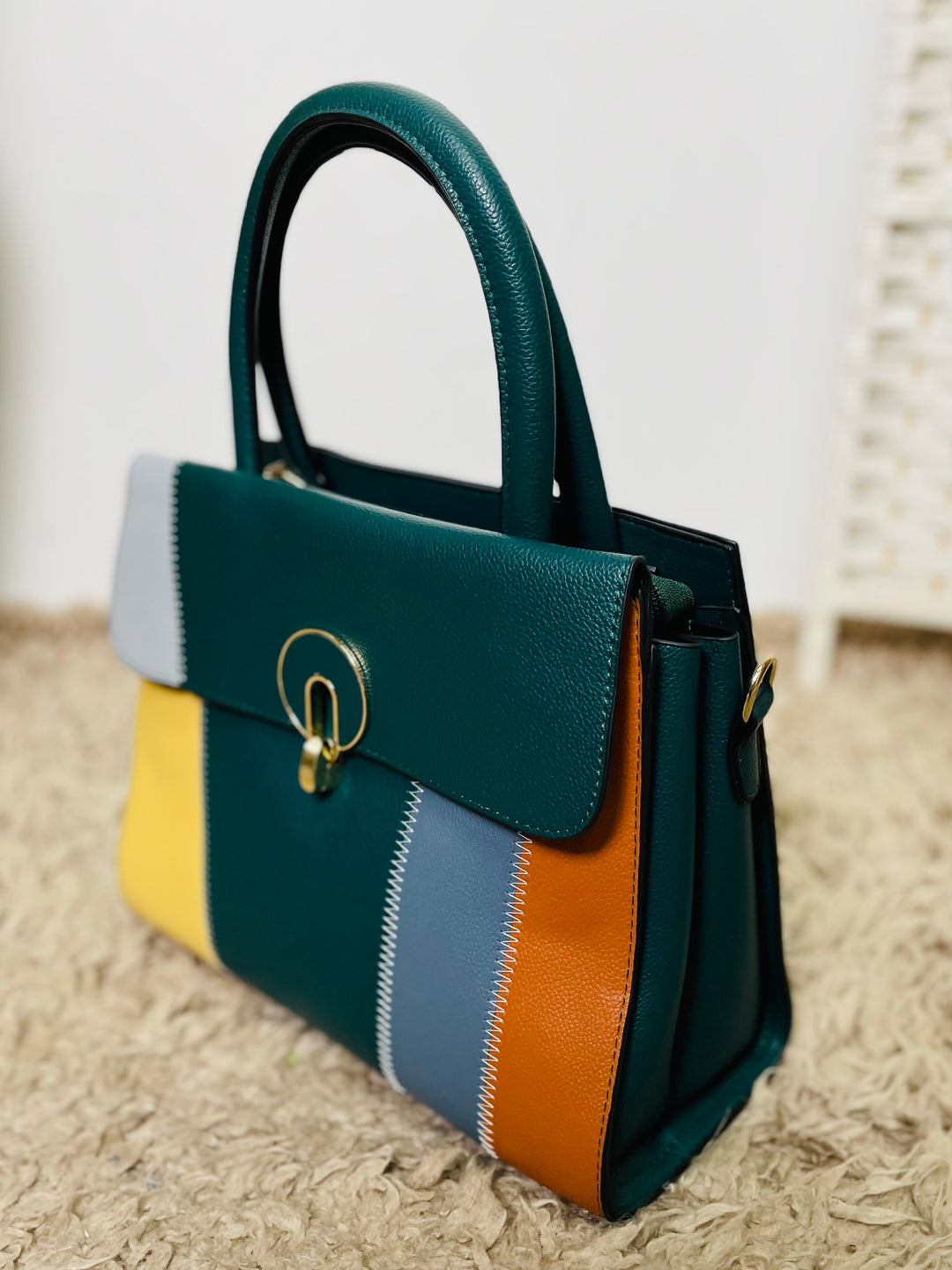 No.35 Frame Handbag-Teal