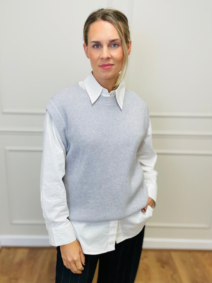 "LILI" Tank Top-Silver