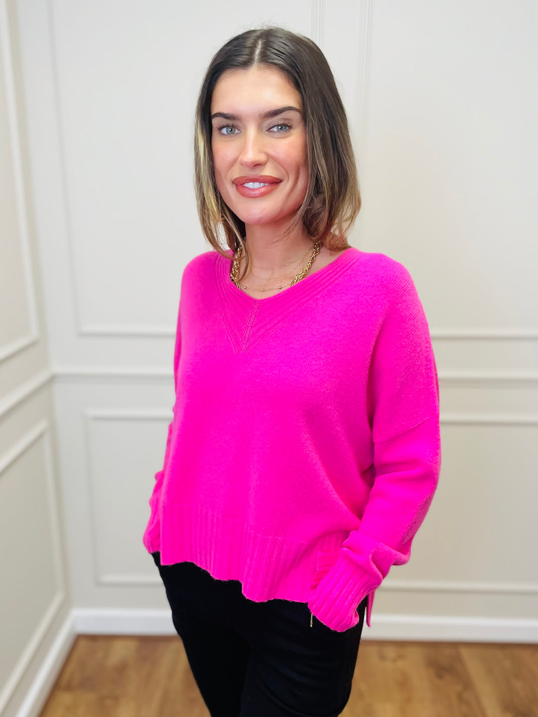 "KIKO" LUXURY Fine Knit Jumper-Pink