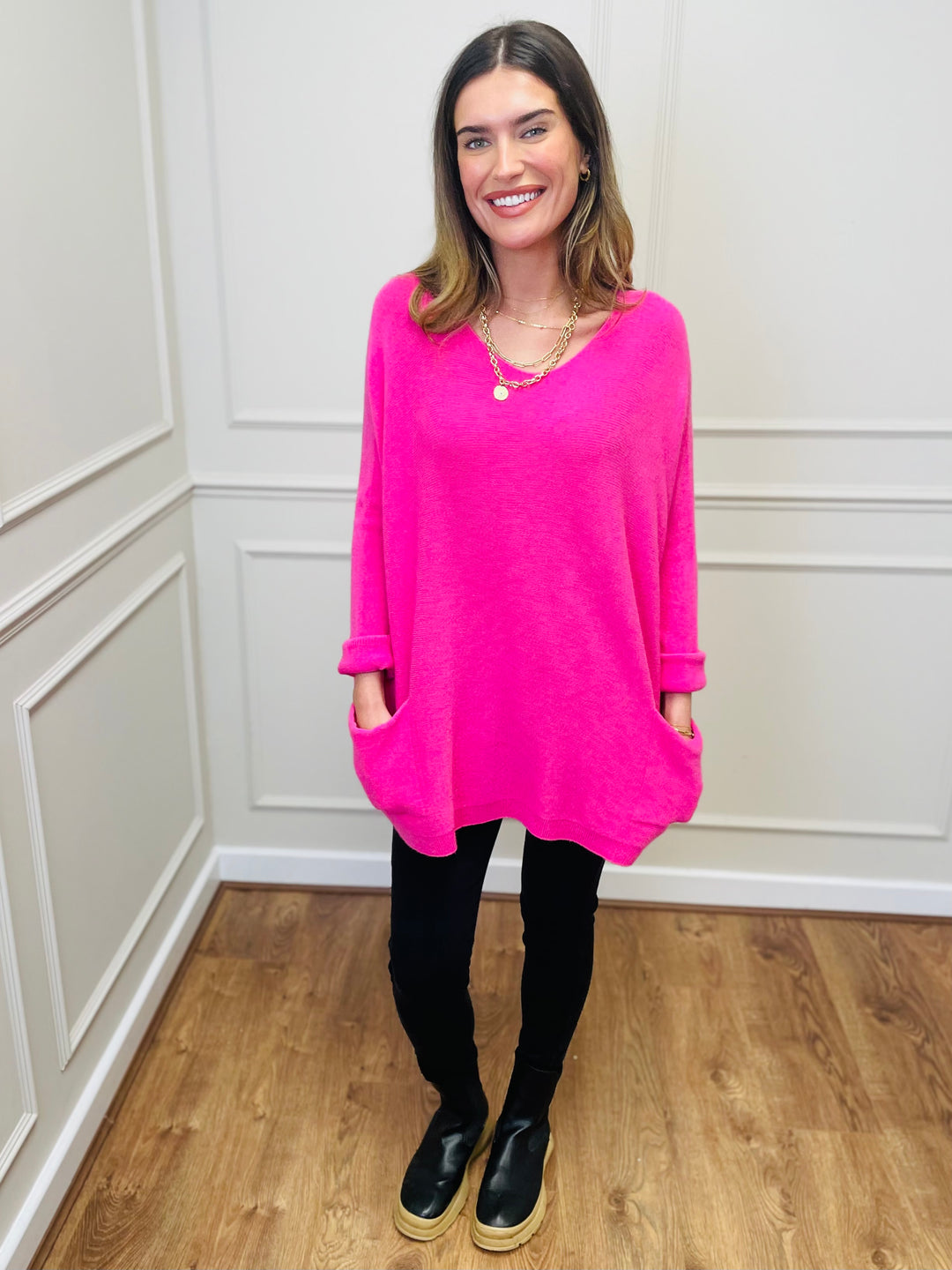 "STELLA" LUXURY Fine Knit Jumper-Pink