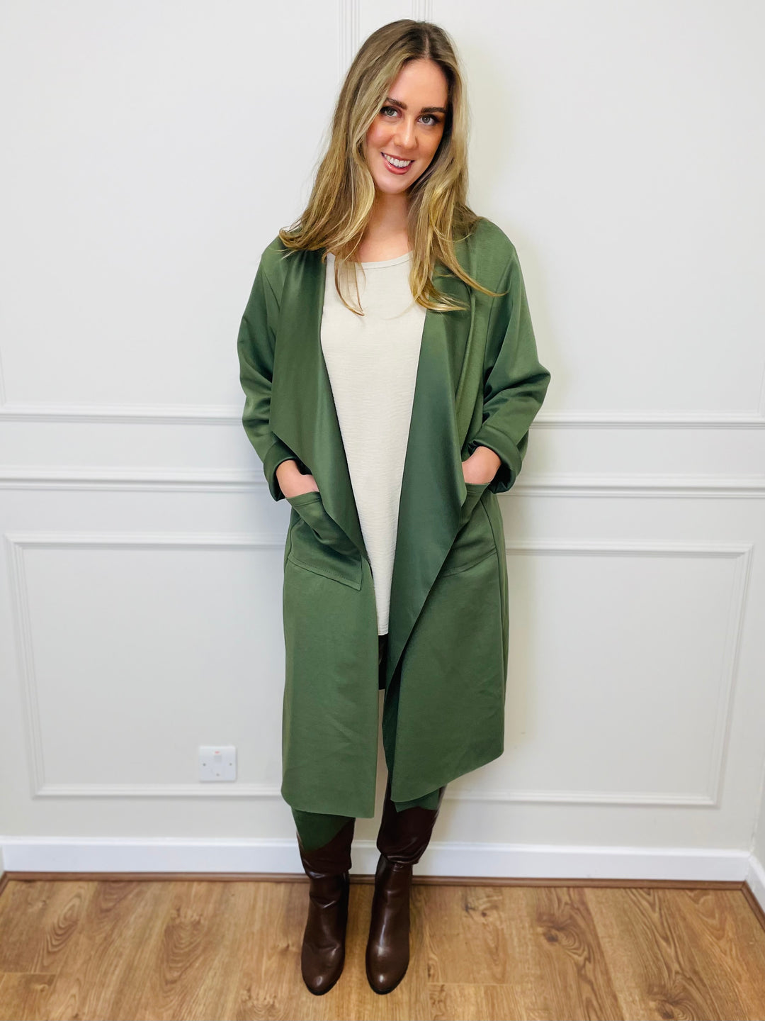 "ELAINE” Waterfall Jacket-Green