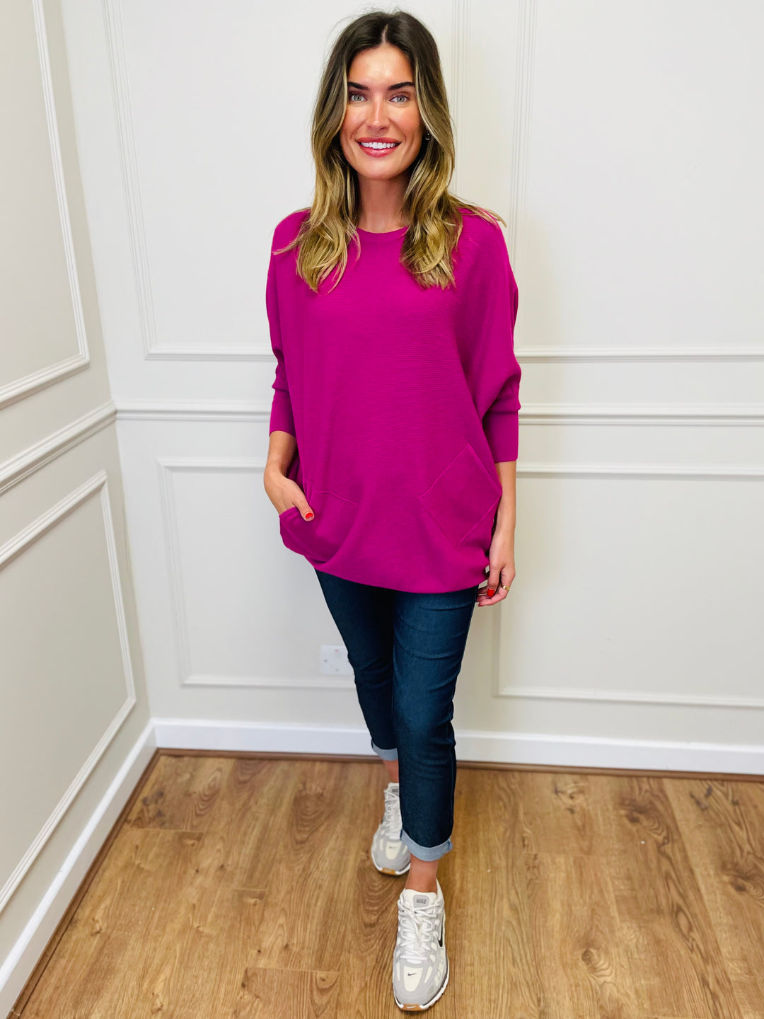 "MOLLY" Super Soft Jumper-Cerise Pink