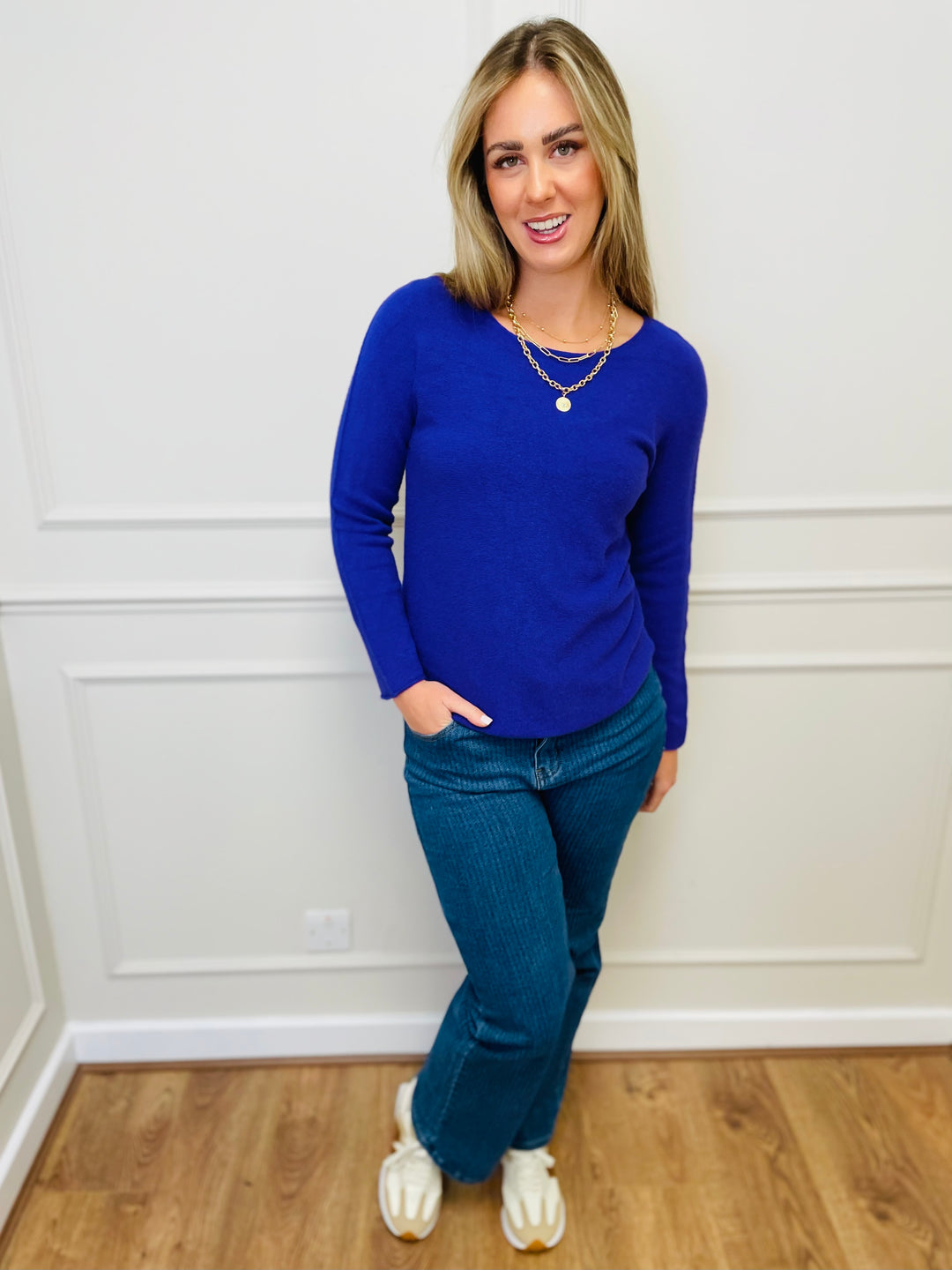 "MAGNOLIA" Fine Knit Jumper-Purple