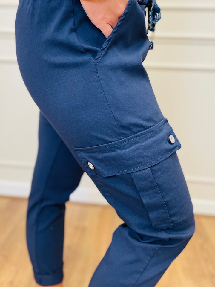 "CARMELA" Cargo MAGIC Trouser-Navy
