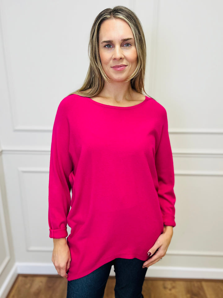 "MALLORY" Basic Soft Jumper-Pink