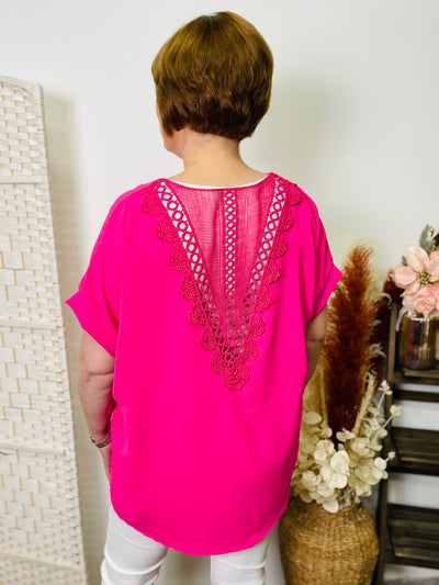 "TRACEY" Basic Top-Cerise Pink