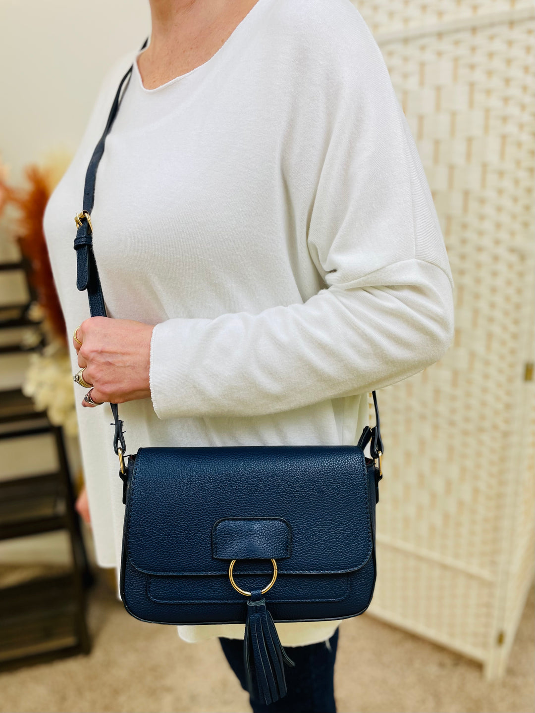 Crossbody Handbag-Navy