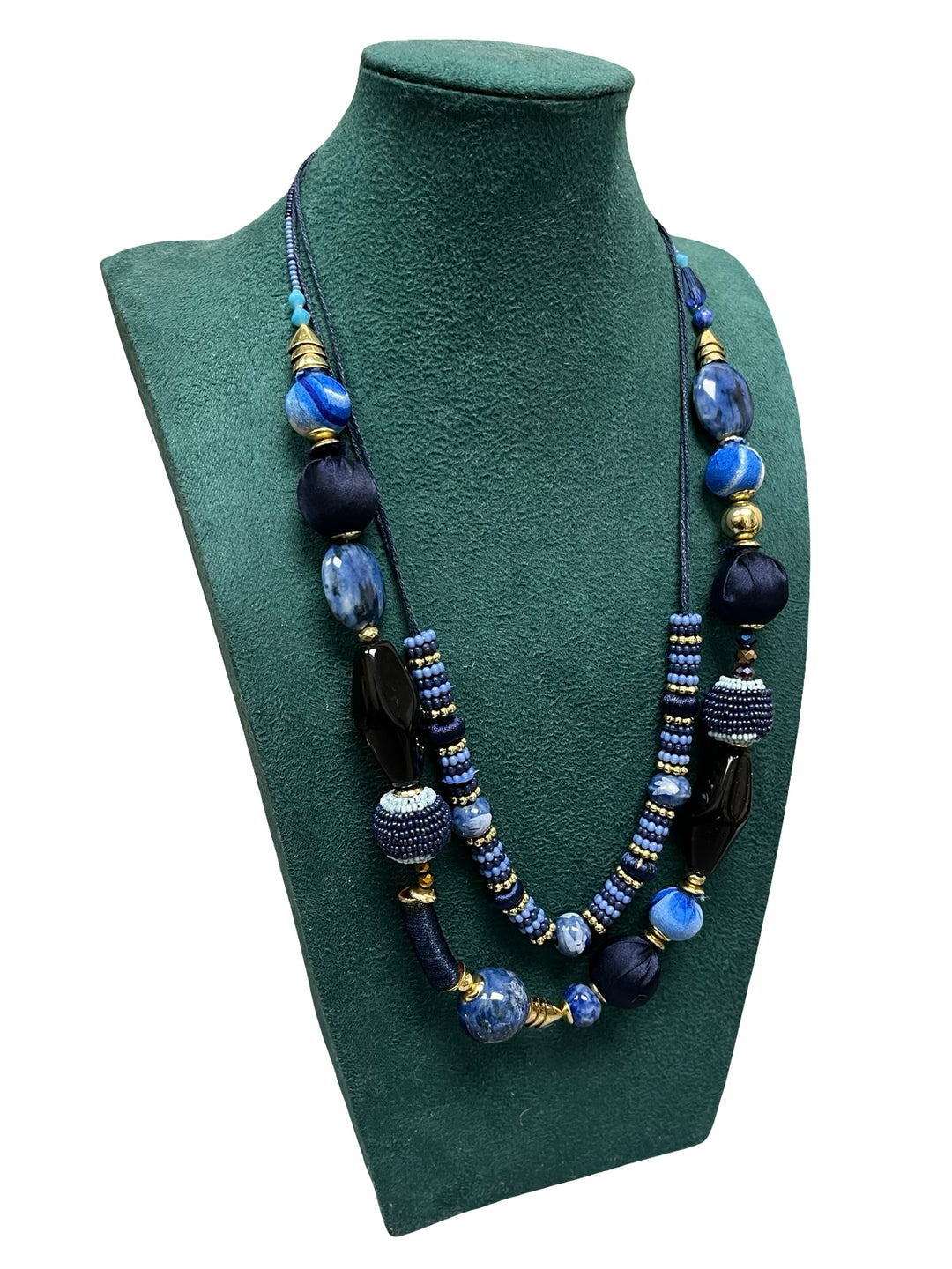 Navy & Gold Statement Necklace