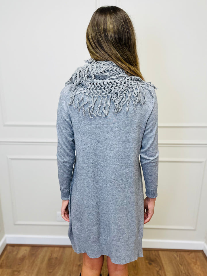 "OLIVIA" Knitted Dress-Silver