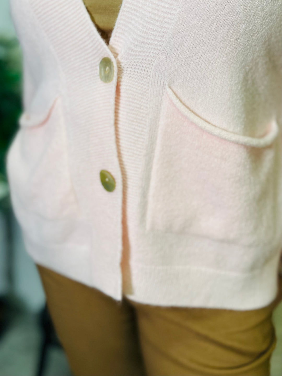 "VICTORIA” Short Cardigan-Blush Pink