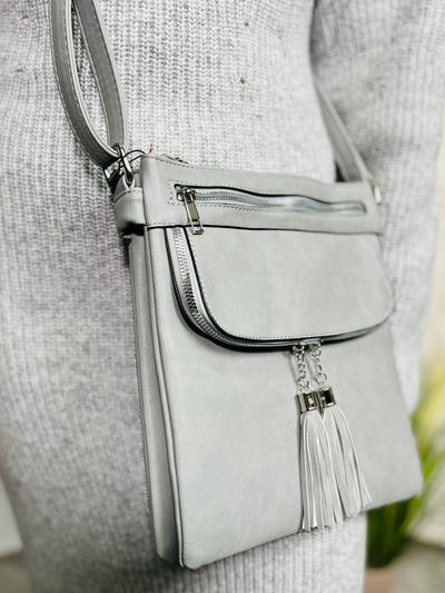 Crossbody Handbag-Silver