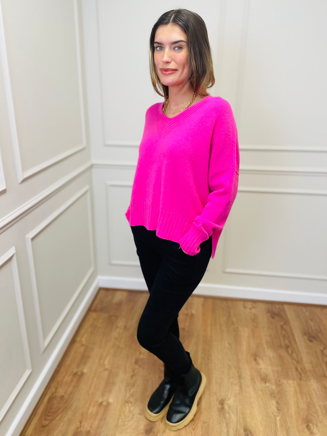 "KIKO" LUXURY Fine Knit Jumper-Pink