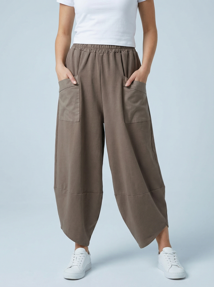 "ERIN” Cotton Barrel Trouser