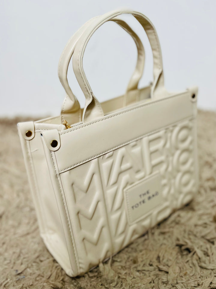 No.29 Designer Inspired Tote Handbag-Cream