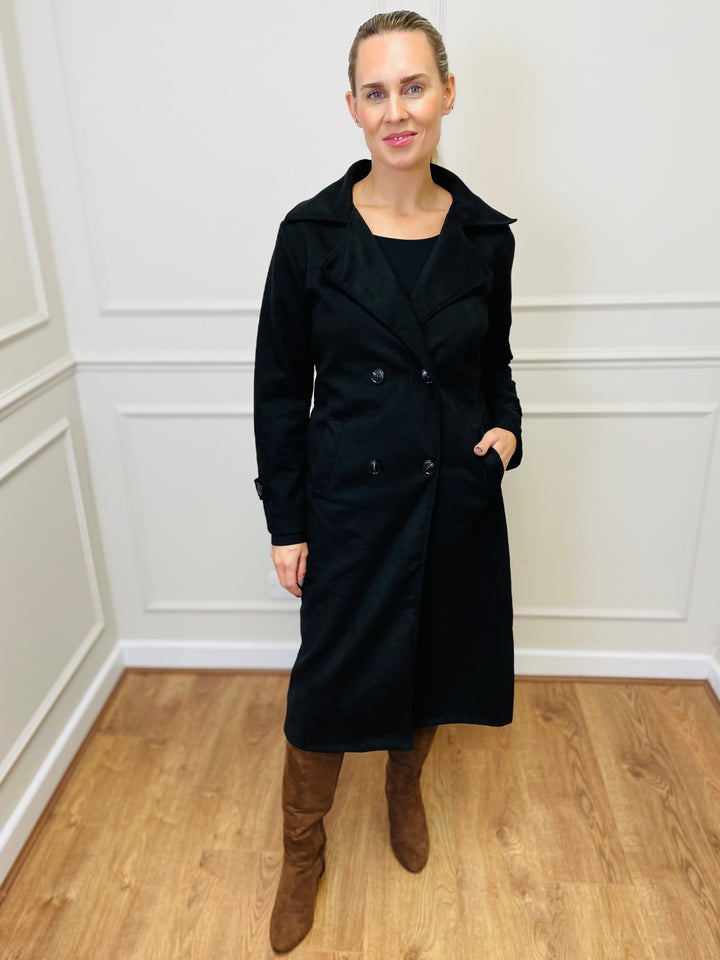 "CROSBY" Longline Jacket-Black