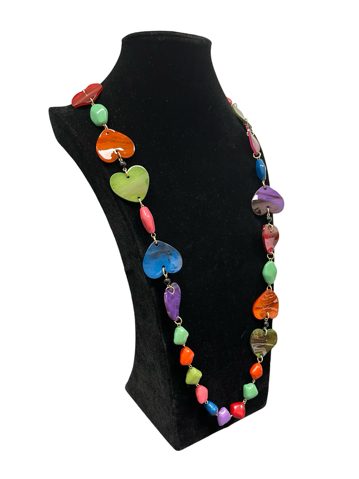 Multicolour Heart  Necklace