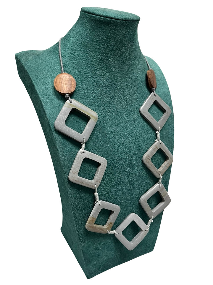 Long Statement Necklace-Silver