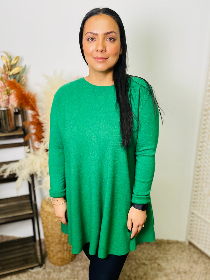 "ALICE" Fine Knit Jumper-Apple Green