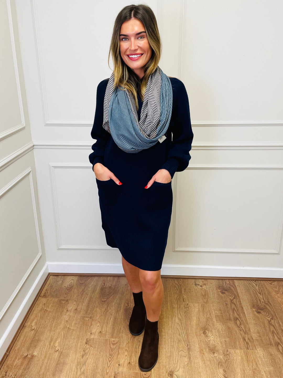 "TAYLOR" Pocket Knit Midi Dress