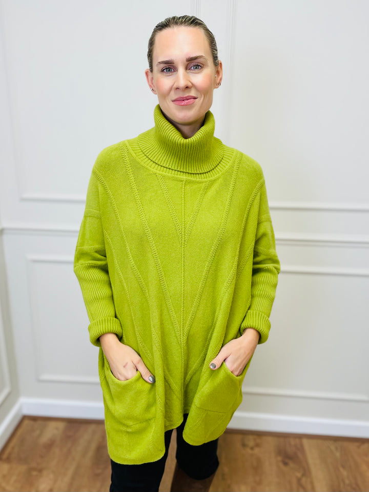 "GRACE" Knitted Jumper-Green