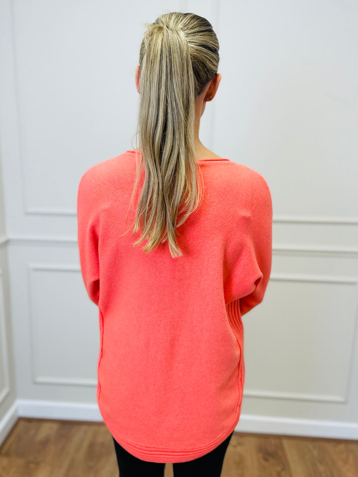 "CLEO" Soft Jumper-Coral