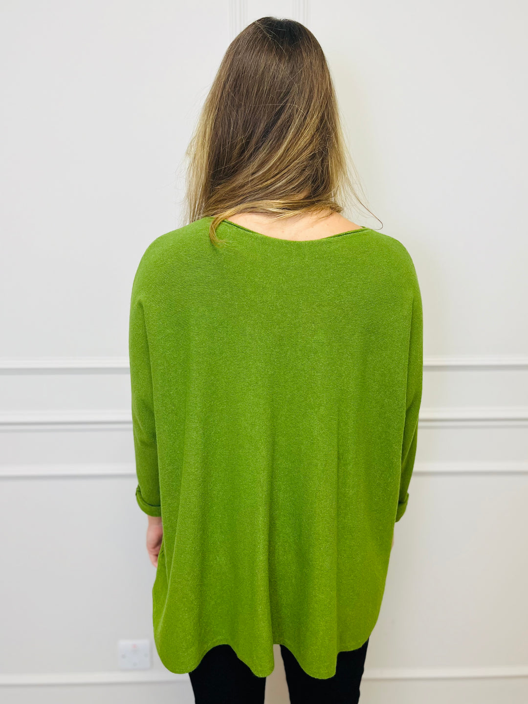 "GEORGIA" Basic Soft Jumper-Green