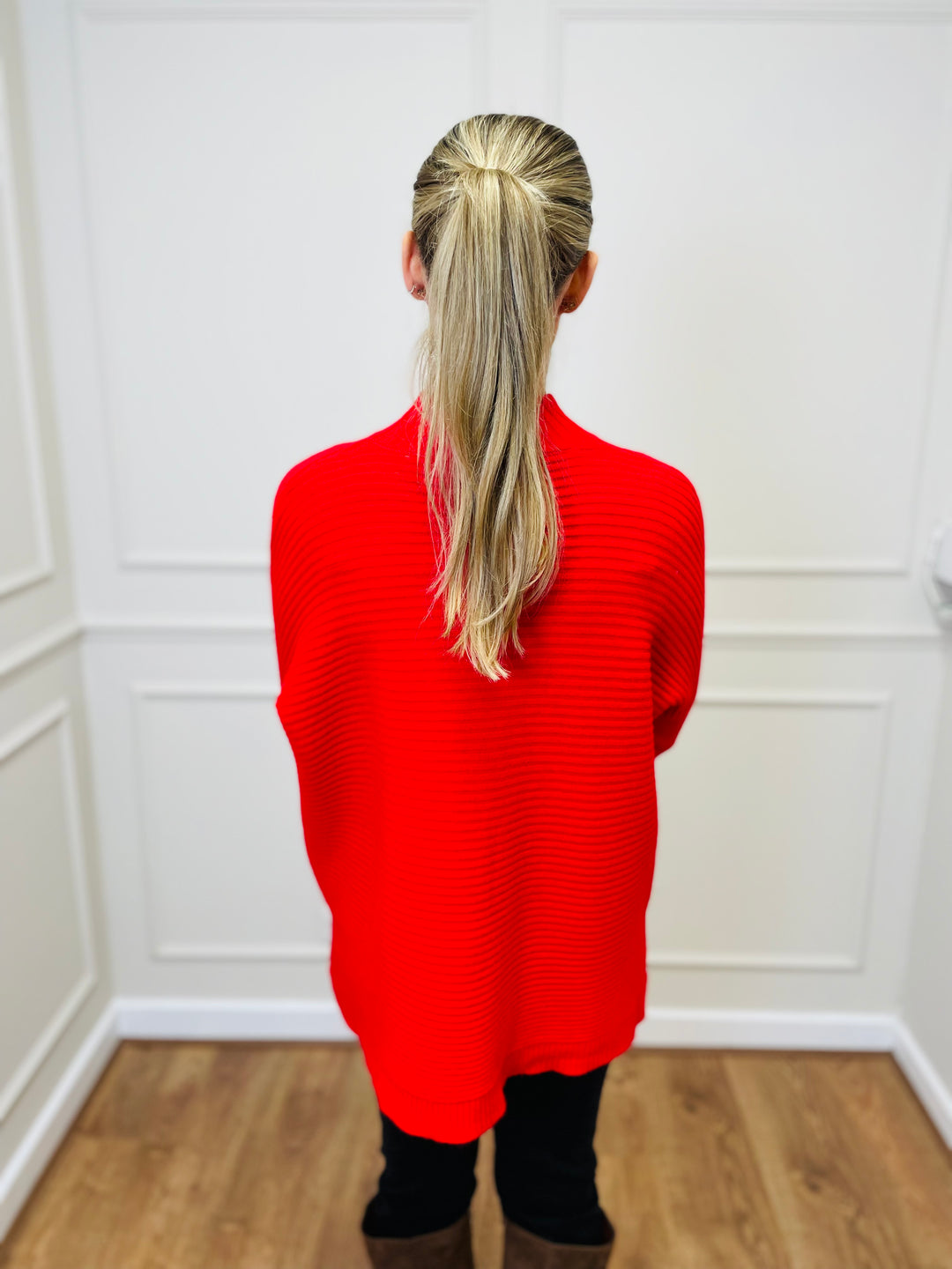 "LULU" Knitted Jumper-Red