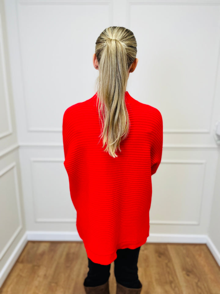 "LULU" Knitted Jumper-Red