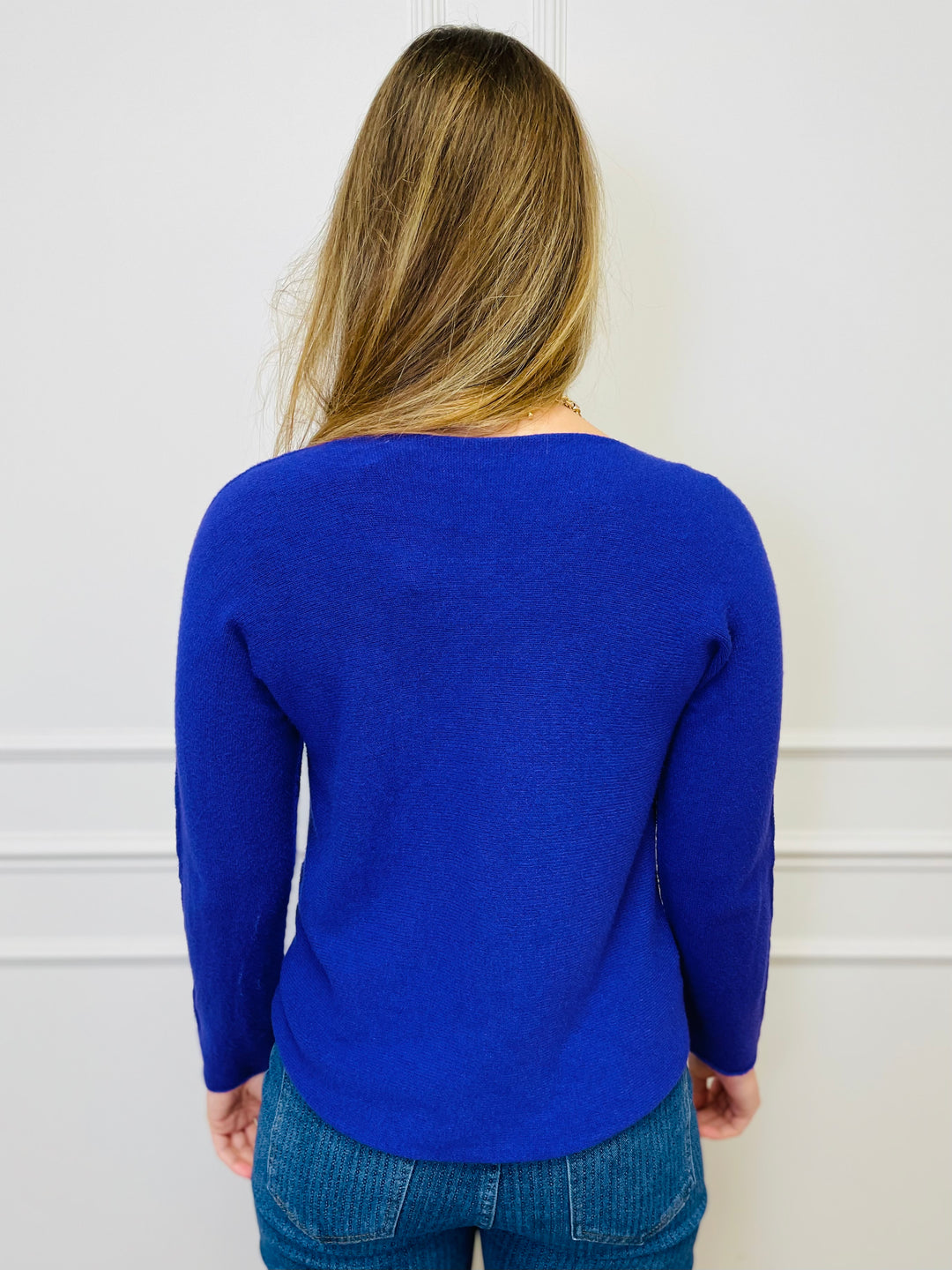 "MAGNOLIA" Fine Knit Jumper-Purple