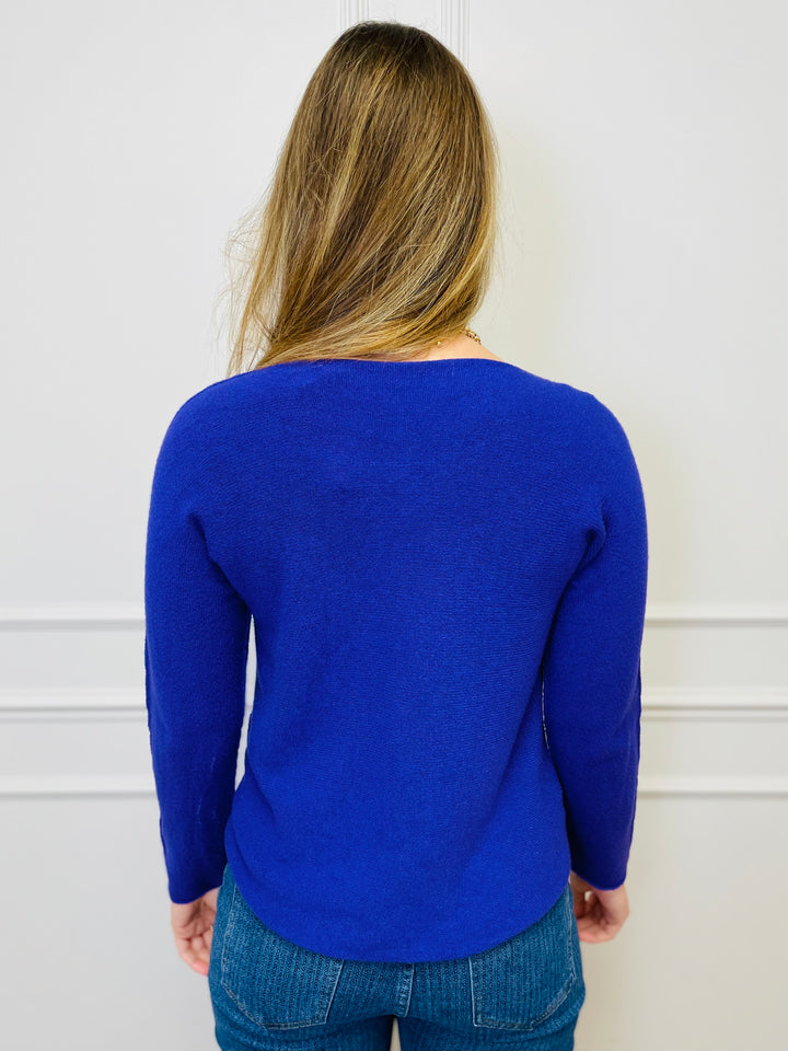 "MAGNOLIA" Fine Knit Jumper-Purple