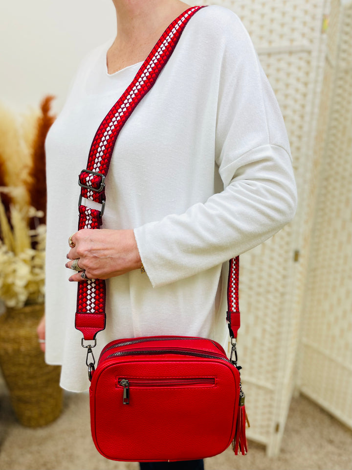 "KOURTNEY" Crossbody Handbag-Red