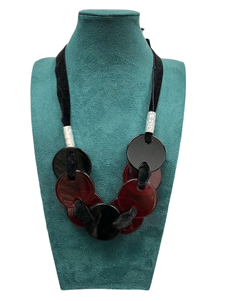 Black & Red Short Statement Necklace