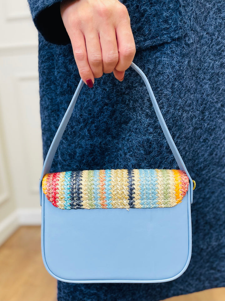 No.81 Striped Woven Bag-Denim & Multicolour