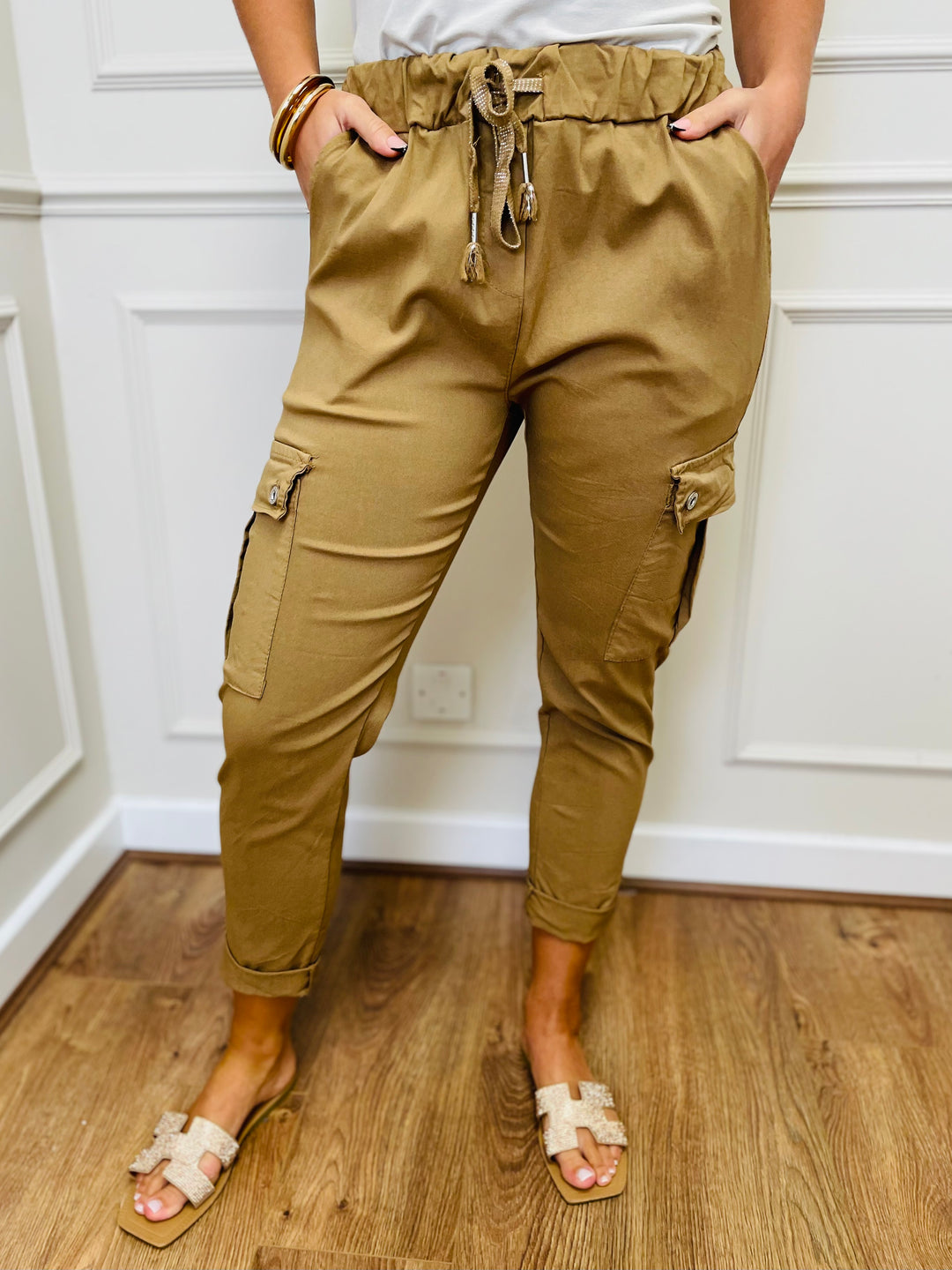 "CARMELA" Cargo MAGIC Trouser-Tan