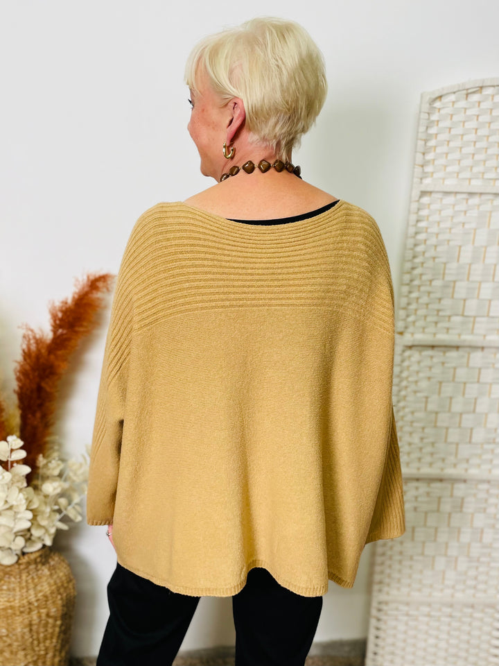 "GEORGINA" Knitted Jumper-Camel