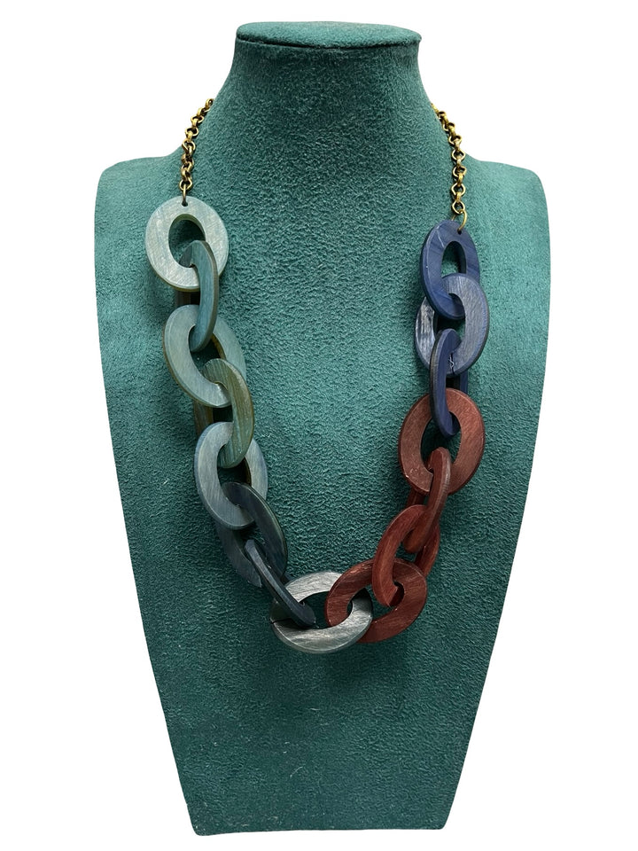 Navy & Burgundy  Statement Necklace