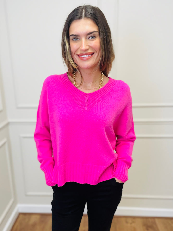 "KIKO" LUXURY Fine Knit Jumper-Pink