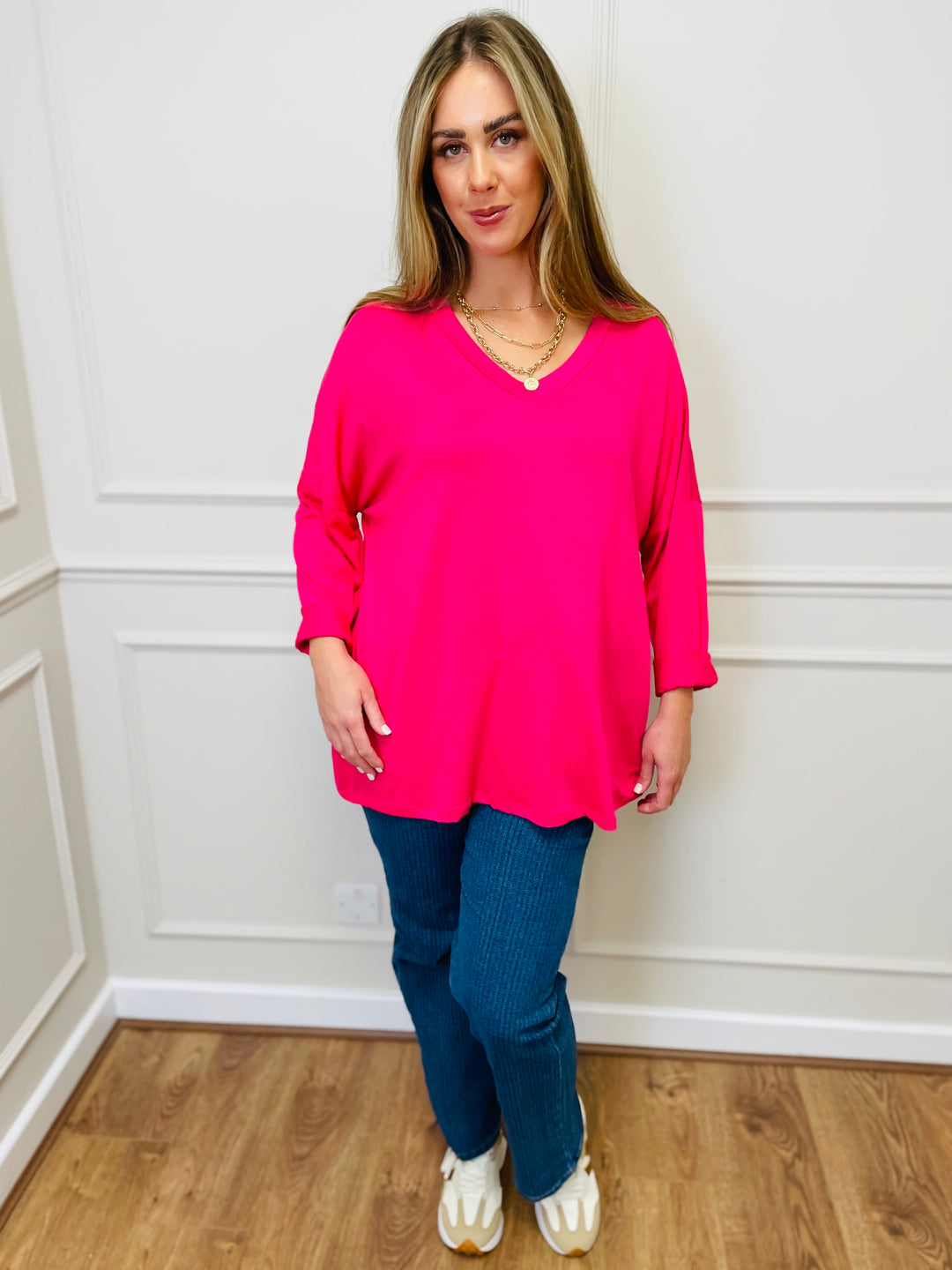 "BARBARA" Basic Top-Pink
