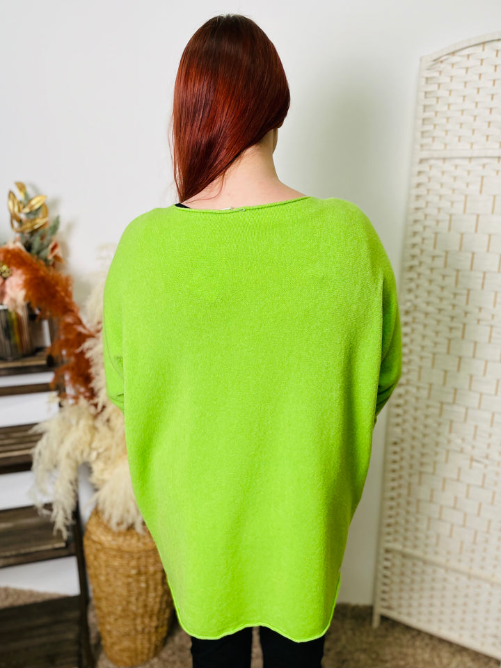 "PIPPER" Round Neck Jumper-Green