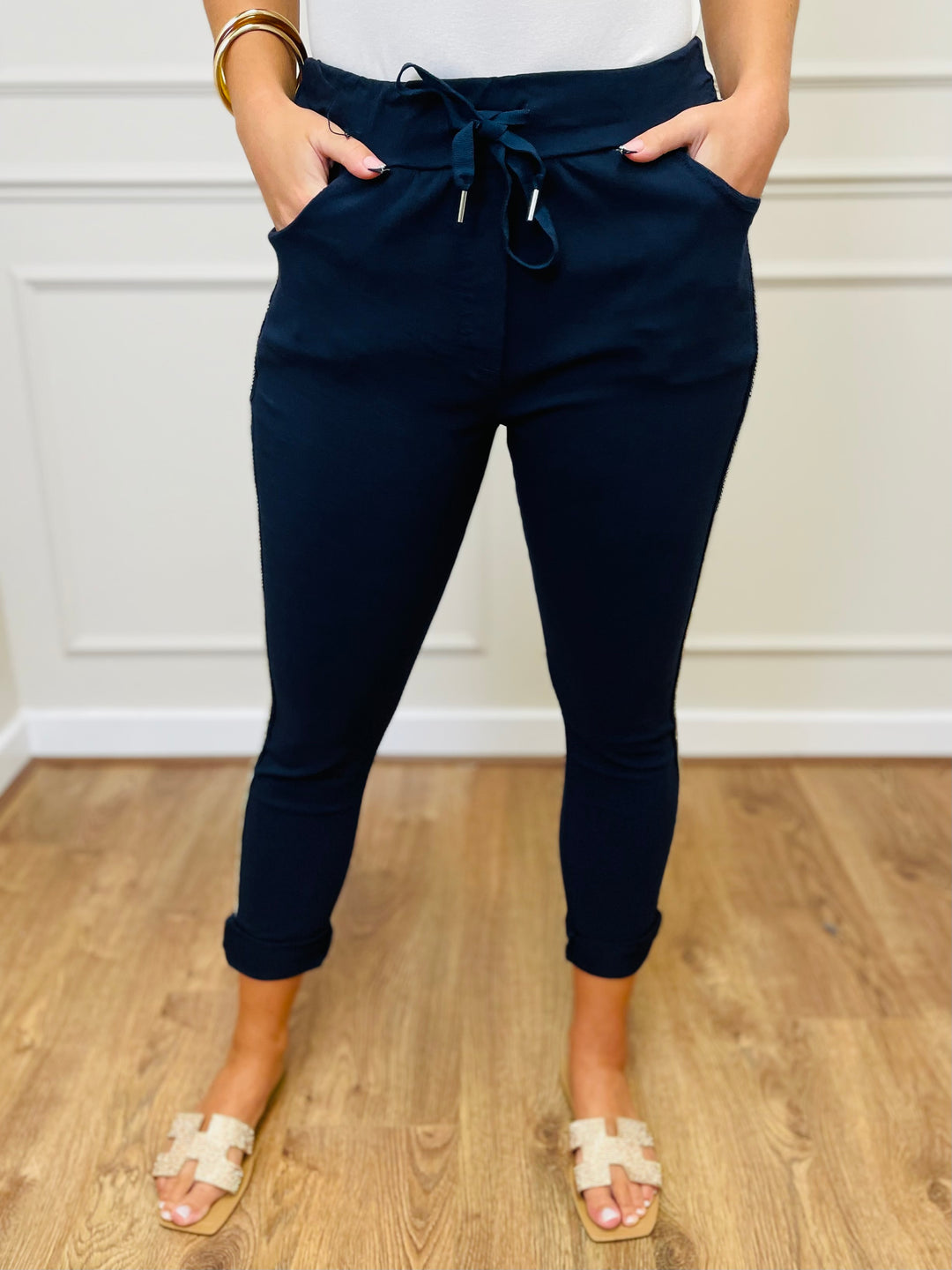 "CARMELA" Embellished MAGIC Trouser-Navy