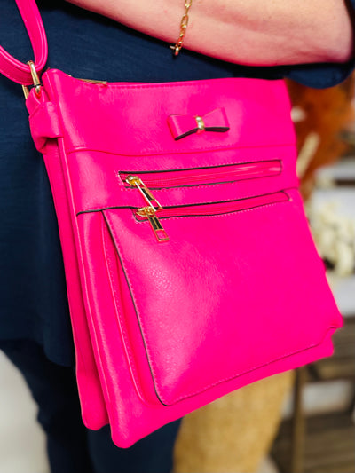 No.4 Crossbody Handbag-Cerise Pink