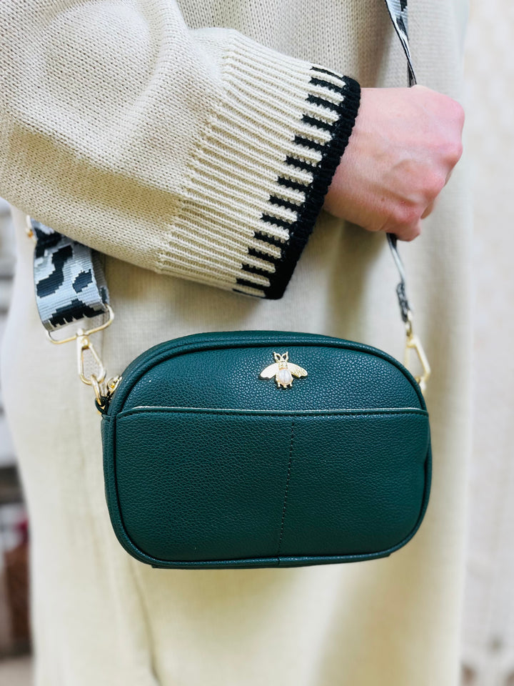 "POOCHI" Small Crossbody Handbag-Forest Green