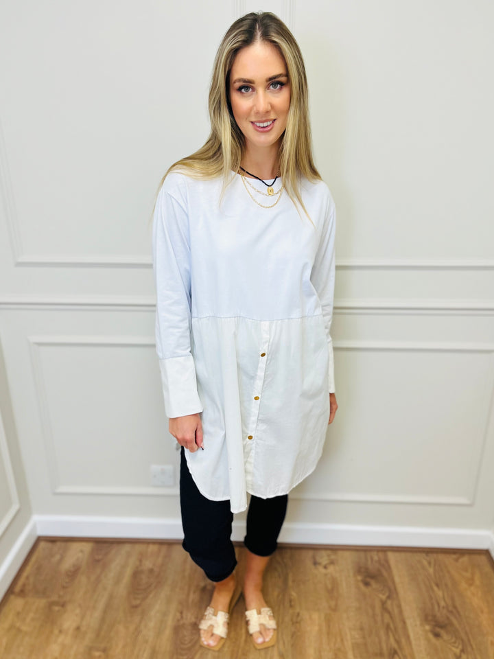 "WILLOW" Cotton Tunic-White