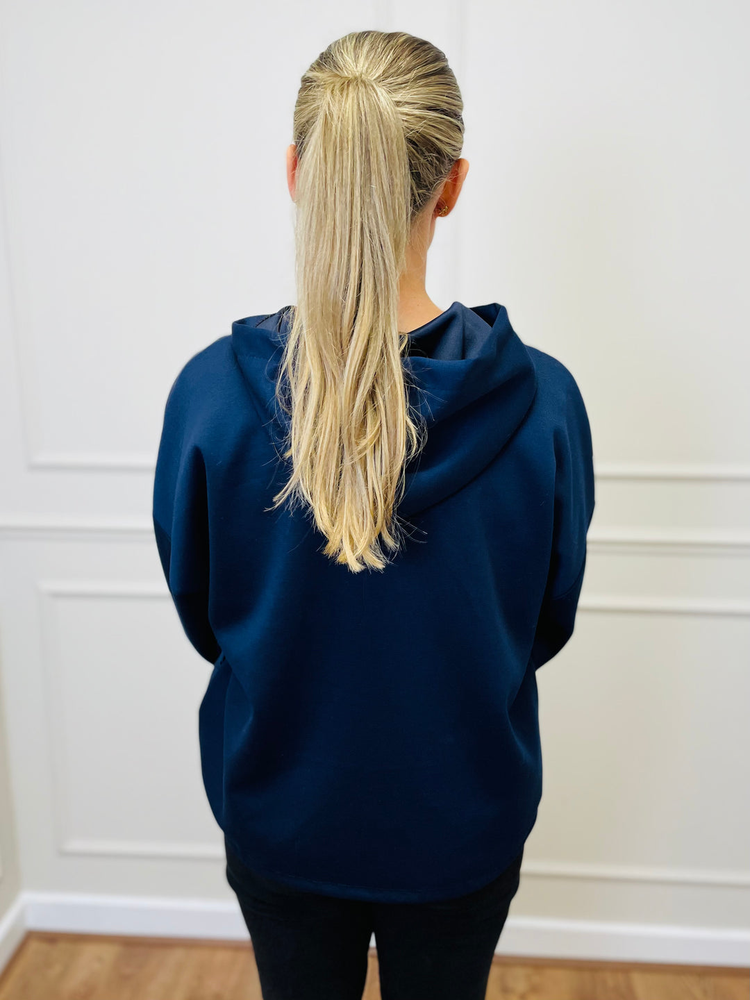 "BONNIE" Quilted Jacket-Navy